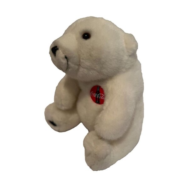 Vintage Coca-Cola Polar Bear Plush Stuffed Teddy Bear 1996 10" Coke - Picture 2 of 5